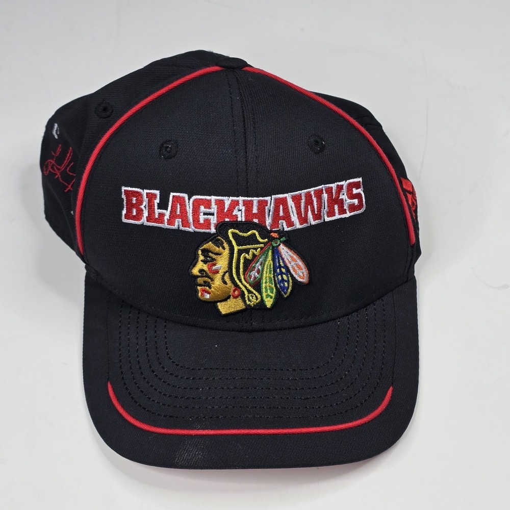 Chicago‎ Blackhawks NHL Adidas Black Authentic Structured Adjustable Hat Cap